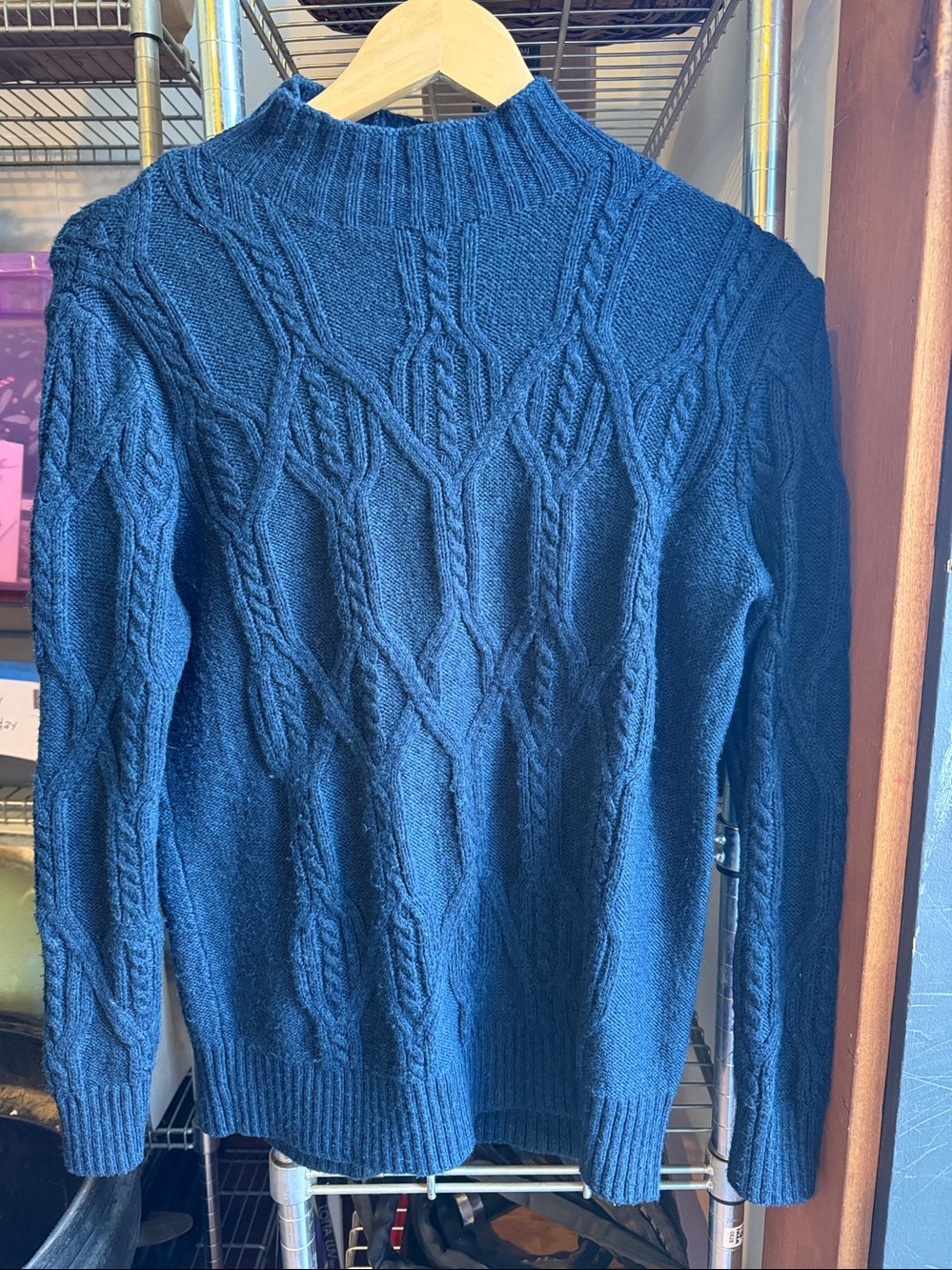 Banana Republic Cable Knit Mock Neck Sweater Size Small